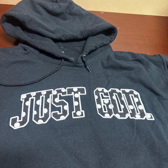 Just God Mens Black God Is Dope Long Sleeve Pockets Pullover Hoodie Size Large - Picture 2 of 3